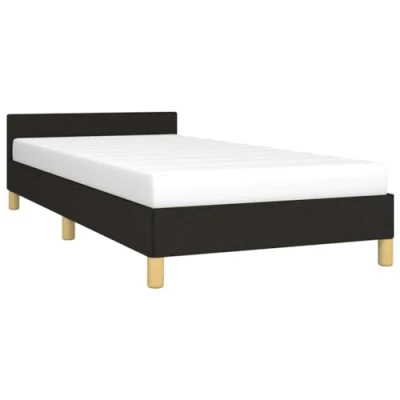 Abbildung von vidaXL Bett Bettgestell mit Kopfteil Schwarz 80x200 cm Stoff