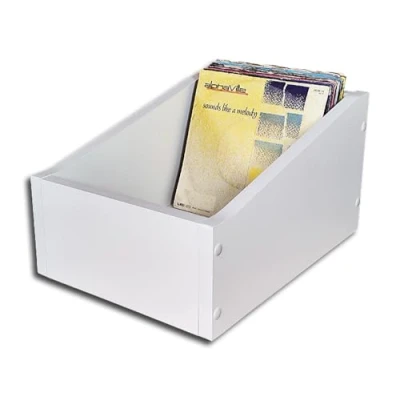 Abbildung von Single Schallplatten Holzbox weiß Protected (2.Wahl)