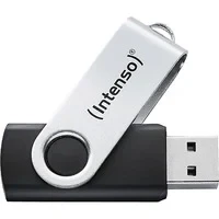 Abbildung von Intenso Office Line USB Stick 128 GB, Super Speed A 3.2 Speicherstick mit bis zu 70 MB/s, Robustes Kunststoff Metall Gehäuse, Silber Schwarz