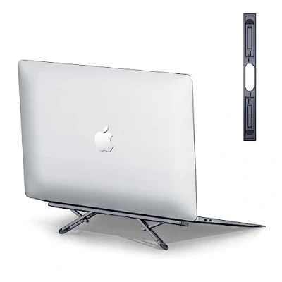 Abbildung von nediea Faltbarer Laptop Ständer, Laptopständer Höhenverstellbar, Kippständer, Tragbarer Halter für Schreibtisch, Kompatibel mit MacBook Air Pro, Dell, HP, 10 15.6&quot; Notebooks