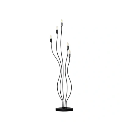 Abbildung von Design Stehleuchte 5 Lampen Procini H155cm Metall Schwarz Menzzo