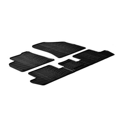 Abbildung von Gledring 0154 Fußmattensatz Gummi vorne und hinten 5 schwarz 750mm 550mm PEUGEOT: 5008 I, 3008 I