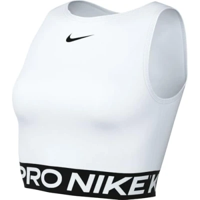 Abbildung von Nike Performance PRO CROP TANK Top, Damen, Größe: Medium, White/black