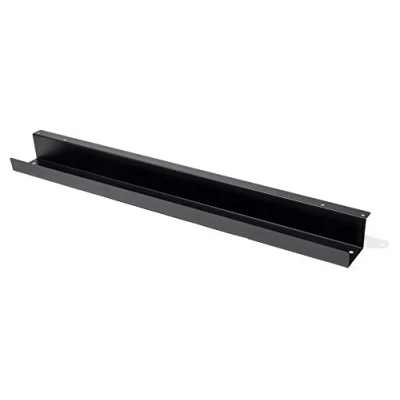 Abbildung von Modulor Kabelkanal, Kabelführung für den Schreibtisch (7 x 9 102,5 cm), Kabelhalterung inklusive Schrauben, schwarz