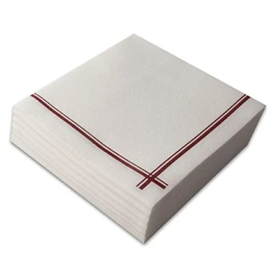 Abbildung von Morigami, Premium Serviette in Standardgröße, 1/4 Falz, 50 Servietten, Airlaid Finish, Orla Bordeaux