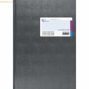 Abbildung von König &amp; Ebhardt und 8611342 Geschäftsbuch / Vielzweckbuch 21x25,5cm mit beweglicher Kopfleiste 16 Spalten, Doppelseite 80g/m², 96 Blatt Fadenheftung)
