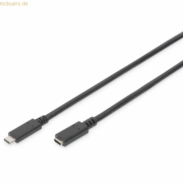 Abbildung von Digitus USB Kabel 2.0 C® Buchse, Stecker 1.50 m Schwarz Kabel, (1.50 cm)