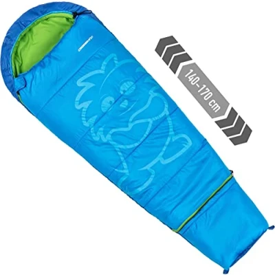Abbildung von Crossroad Kinderschlafsack Flexy blau Kinder Mumienschlafsack Jungen, Mitwachsend, in der Länge verstellbar