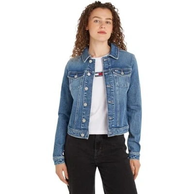 Abbildung von Tommy Jeans Jeansjacke &quot;VIVIANNE SKN JACKET CH8132&quot;, mit Markenlabel
