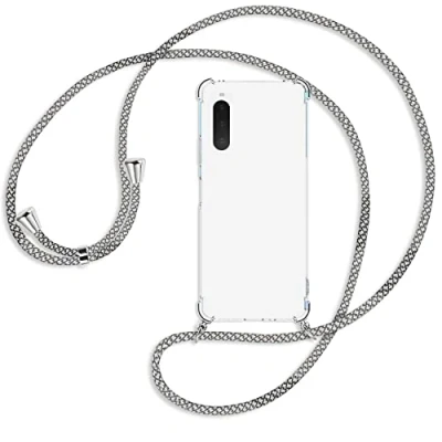 Abbildung von mtb more energy® Handykette kompatibel mit Sony Xperia 10 IV (6.0&#039;&#039;) Fancy Fishnet Smartphone Hülle zum Umhängen Anti Shock Full TPU Case