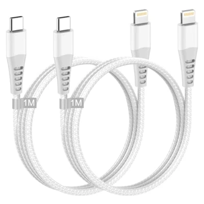 Abbildung von USB C Lightning kabel 1M 2Pack, MFi Zertifiziert iPhone Ladekabel Apple USBC Original Schnellladekabel für 14 Pro Max/14 Plus/13 Max/12 Mini/11/X/XR