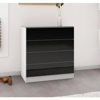 Abbildung von borchardt Möbel Kommode &quot;Vaasa&quot;, Breite 76 cm, Glasoberboden
