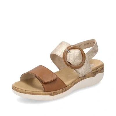 Abbildung von Remonte Plateausandalette noccia/lehmmetallic, Damen, Größe: 40, Noccia/lehm metallic Schuhe