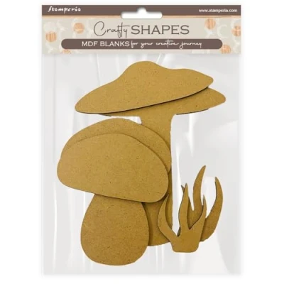 Abbildung von Stamperia MDF Crafty Shapes Blanks Hidden Grove Mushrooms (6pcs) (KLSM44)