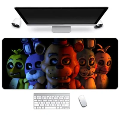 Abbildung von OSRDFV FNAF Mauspad roßes Anti Rutsch Mauspad,3D Druck Gaming Mauspad, Studium, Gaming,Mauspad für PC Büro Schreibtisch 300 x 800 mm (Typ 3)
