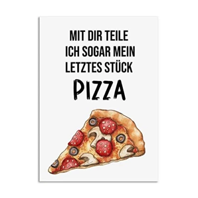 Abbildung von Nastami Valentinskarte Postkarte Valentinstag Karte Liebe Jahrestag Geschenk (Pizza)