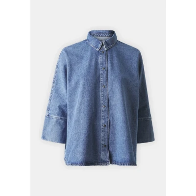 Abbildung von ONLY Onlgrace Hemdbluse, Damen, Größe: Small, Medium blue denim