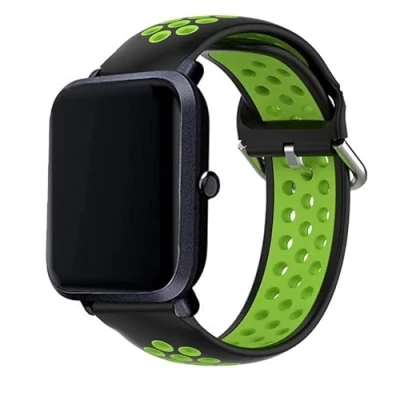 Abbildung von COOL SMARTPHONES &amp; TABLETS ACCESSORIES Amazfit Bip/GTS/Bip Lite/Huawei/Samsung/Oslo Gummiband, 20 mm, Schwarz, Grün, Standard