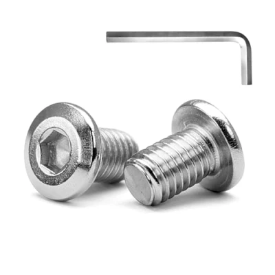 Abbildung von MINHER 20 Sätze M6 x 12mm Schrauben,Flachkopfschrauben, A2 V2A Edelstahl Flachkopf Innensechskantschrauben für Möbel(mit Innensechskantschlüssel)