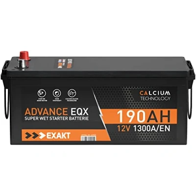 Abbildung von EXAKT LKW Batterie 190Ah 12V 1300A/EN ersetzt 180Ah 155ah 170Ah verschlossen wartungsfrei Starterbatterie Schlepper Traktor