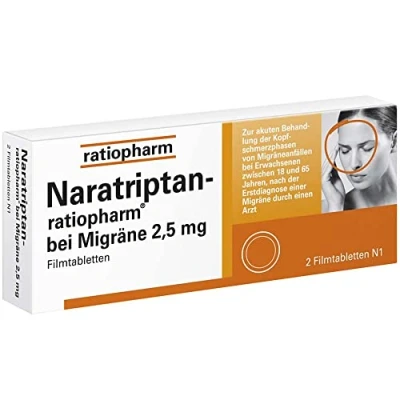 Abbildung von Naratriptan ratiopharm bei Migräne 2,5 mg 2 St