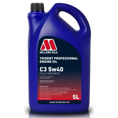 Abbildung von Millers Oils Trident Professional C3 5W 30 5l Motoröl 6124 5 VOLKSWAGEN: New Beetle Schrägheck, Golf 4 Schrägheck