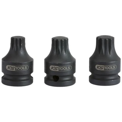 Abbildung von KS TOOLS 515.1171 Kraft Stecknuss 45 M14 12,5 (1/2&quot;) Außenvielzahn, Innenvielzahn