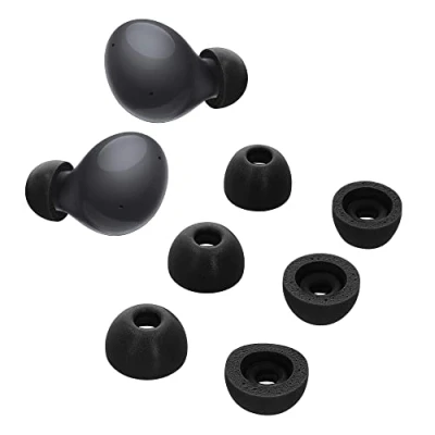 Abbildung von kwmobile 6X Ersatz In Ear Kopfhörer kompatibel mit Samsung Galaxy Buds 2 3 Größen Polster Ohrstöpsel Ohrhörer Schwarz