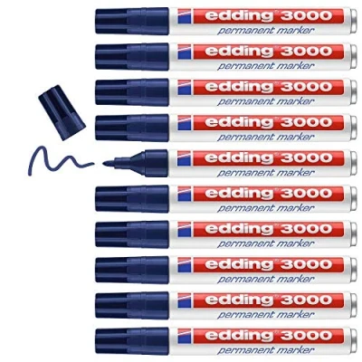 Abbildung von edding 3000 permanent marker staalblauw 1ST 1,5 3 mm / 4 3000017