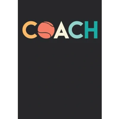 Abbildung von Notizbuch A5 liniert mit Softcover Design: Tennisspieler Tennistraining Tennis Coach Tennis: 120 linierte DIN Seiten