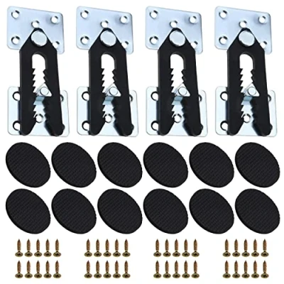 Abbildung von Be In Your Mind 4 Stück Sofa Abschnitt Möbel Verbindungsstück mit Schrauben und 12 Pads, Couch ineinandergreifende Clips