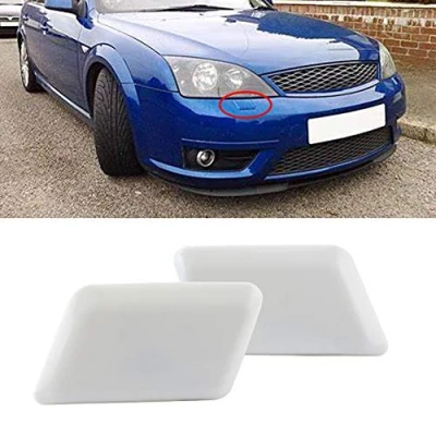 Abbildung von Ymiko 1 PairFont Stoßstange Scheinwerfer Unterlegscheibe Düsenabdeckungen Kappen Passend Mondeo MK3 III 2000 2007 Düsenabdeckung