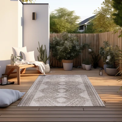 Abbildung von ELLE DECORATION Teppich &quot;Merge, In und Outdoor&quot;, rechteckig, Flachgewebe, &amp; Outdoor, Modern, Wendeteppich, Balkon, Wohnzimmer