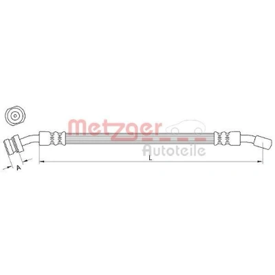 Abbildung von METZGER 4111029 Bremsschläuche 241 HYUNDAI: Atos