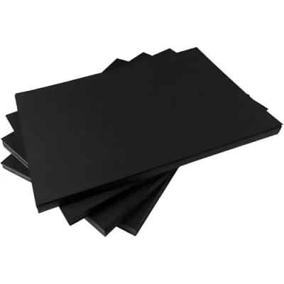 Abbildung von Hawksbill Mehrzweck Papier, 220 g/m², Schwarz, 50 Stück dicke, hochwertige, glatte und knackige schwarze A4 Karte, dicke Karte für Schreibwaren, Heim oder Bürogebrauch Kunst Handwerk
