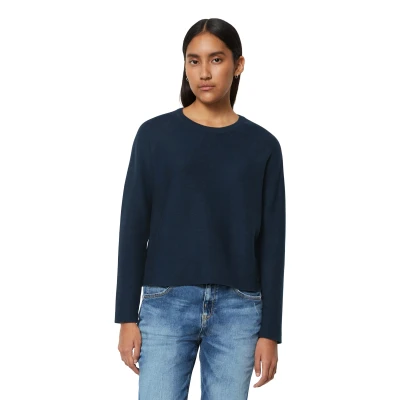 Abbildung von Marc O&#039;Polo Denim MINI Structure Strickpullover, Damen, Größe: Medium, Navy teal