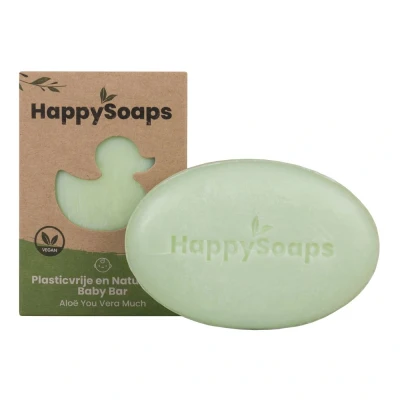 Abbildung von HappySoaps Baby &amp; Kids Shampoo en Body Wash Bar Aloe You Vera Much 80g