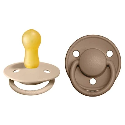 Abbildung von BIBS Schnuller De Lux 2er Pack Latex Gr. 2, Vanilla/Dark Oak