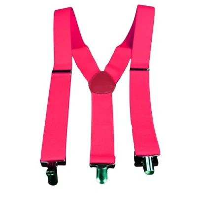 Abbildung von UV Floor 8717662462023 Hosenträger Verstellbar Premium Qualität Neonfarbenes Zubehör Party Kostüm, Neonpink, 2 x 34.5 11 cm