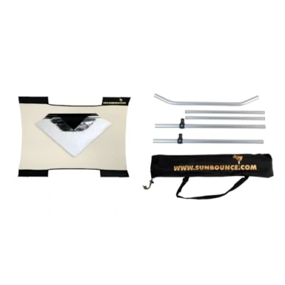 Abbildung von Sunbouncer Micro Mini Traveller Kit silber Rückseite weiß (nahtlos)