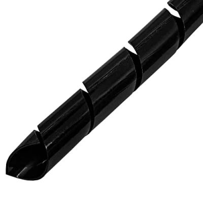 Abbildung von Lumonic Spiralkabelschlauch schwarz 5m I 4mm Spiralband für Kabel mit 1,5 10mm Durchmesser Flexibler Kabelschlauch Schutz private &amp; industrielle