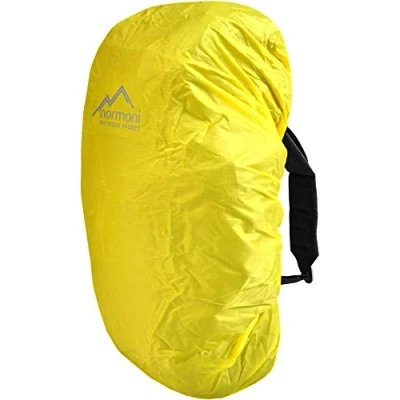 Abbildung von normani wasserdichter Regenueberzug Raincover Regenhülle für Backpacks Rucksack Farbe Gelb Größe 60 70 Liter