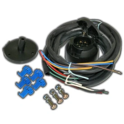 Abbildung von 1 Universal 12V E Satz AHK Dose 7 polig PKW Anhänger Elektrosatz Anhängerkupplung Neu Old Harvest