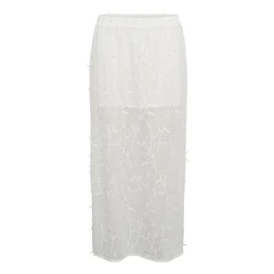 Abbildung von Karen by Simonsen Maxirock, Damen, Größe: 38, Bright white