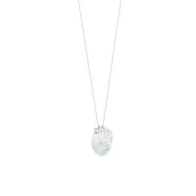 Abbildung von Elli Ornament Halskette, Damen, Größe: 70, Weiß