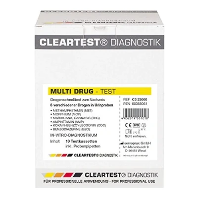 Abbildung von DRUG Multi Methadon Testkass.Cleartest 10 St