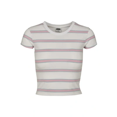 Abbildung von Urban Classics Tshirt print, Damen, Größe: XS, White/girlypink