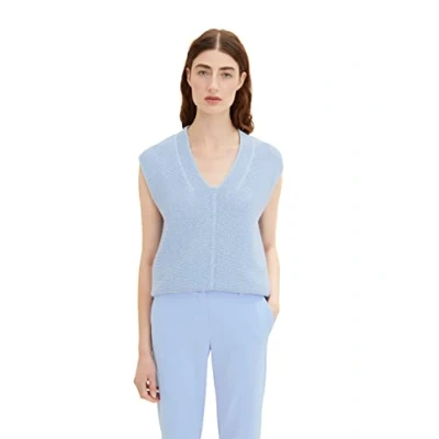 Abbildung von TOM Tailor IN Melangeoptik Top, Damen, Größe: 36, Dreamy blue melange