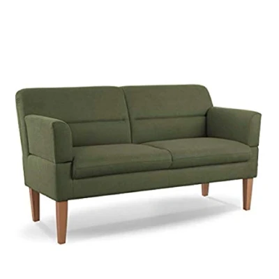 Abbildung von CAVADORE 2,5 Sitzer Küchensofa Kira / Sitzbank für Küche, Esszimmer oder Wohnküche inkl. Armteilverstellung Leichte Fleckenentfernung dank Soft Clean 168 x 94 81 Flachgewebe: Grün