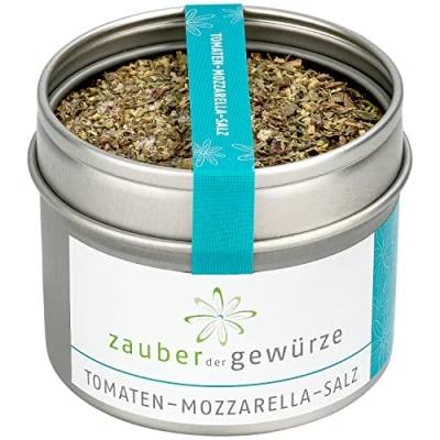 Abbildung von Zauber der Gewürze Tomaten Mozzarella Salz zum Verfeinern von Tomate (Caprese), Bruschetta, Tomatensaucen, Antipasti, Top Qualität und wiederverschließbarer Aroma Dose, 65 g